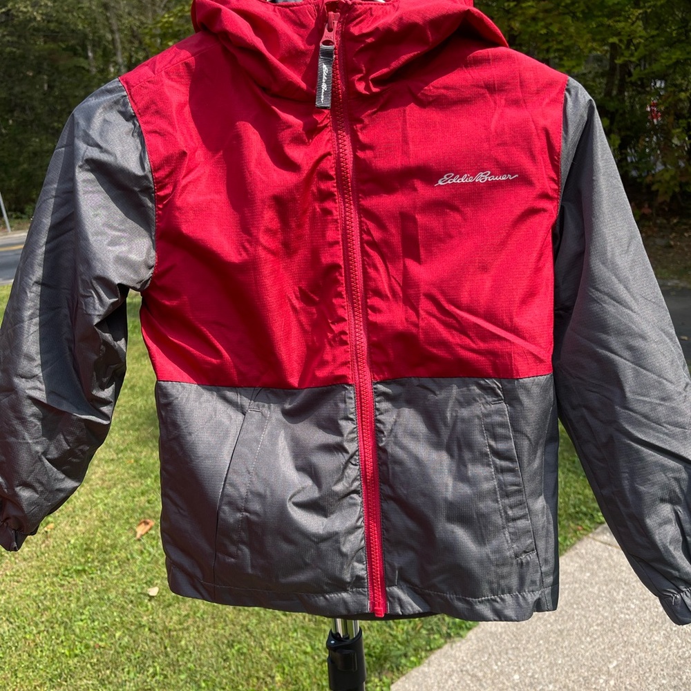 Eddie Bauer Kids Red and Gray Double lined jacket